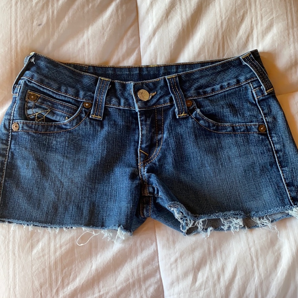True religion cut off shorts